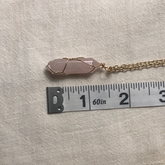 Wire Wrapped Quartz Necklace - Picture 3 of 3